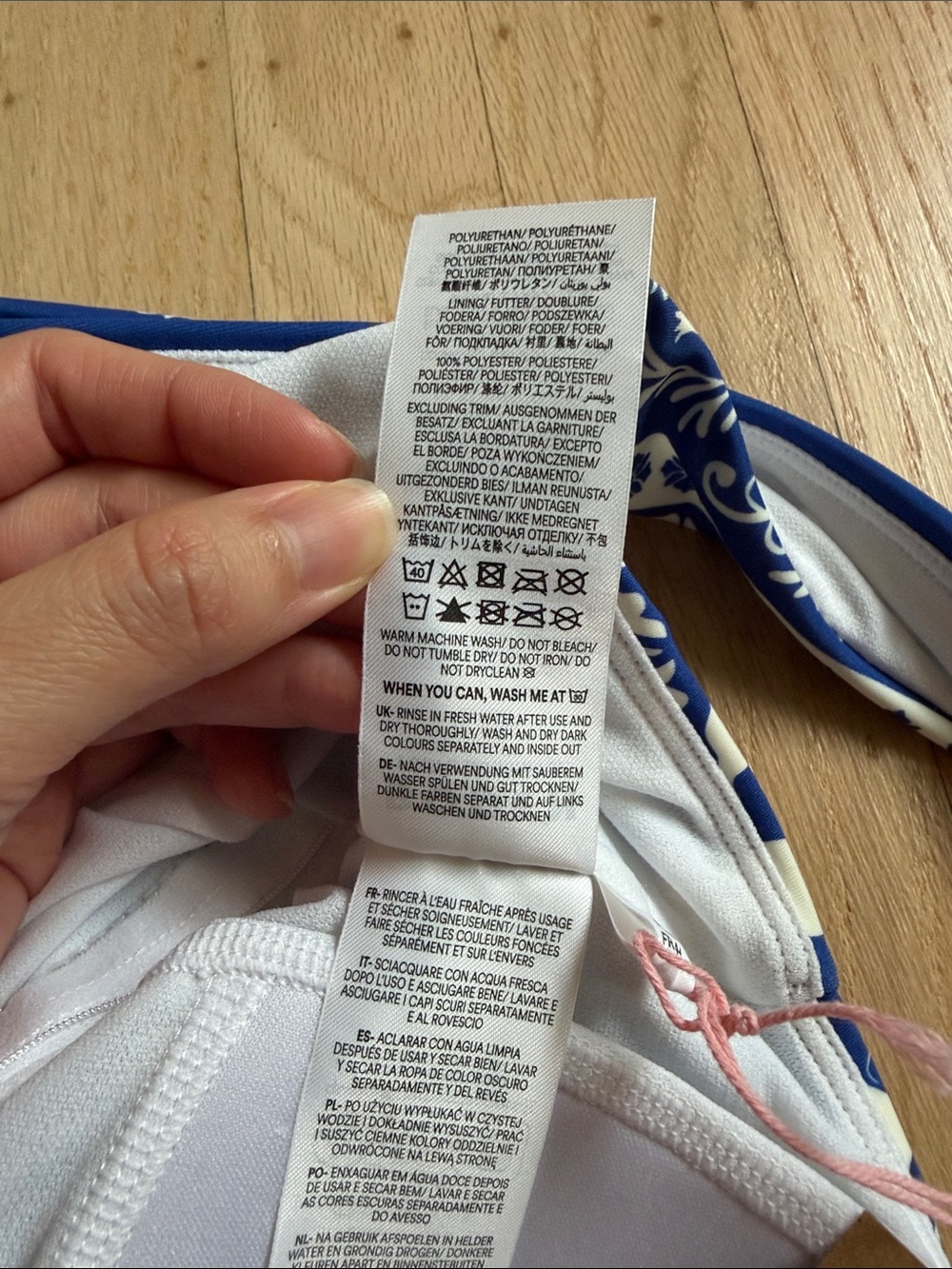 Boden NWT Porto Tankini Swim Top Size 12 Blue White Resort Vacation Santorini - Picture 5 of 7